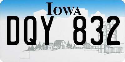 IA license plate DQY832