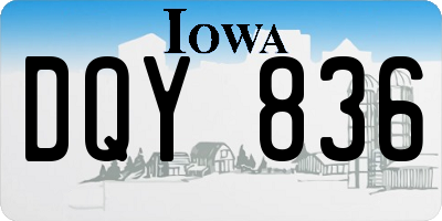 IA license plate DQY836