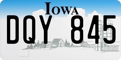 IA license plate DQY845