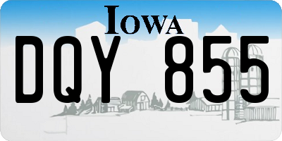 IA license plate DQY855