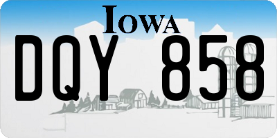 IA license plate DQY858