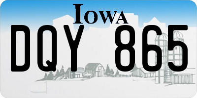 IA license plate DQY865