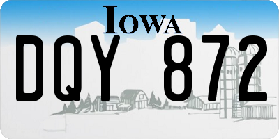 IA license plate DQY872