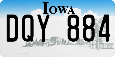 IA license plate DQY884