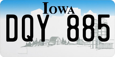IA license plate DQY885