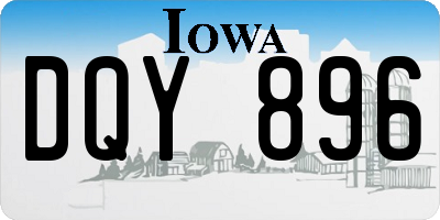 IA license plate DQY896
