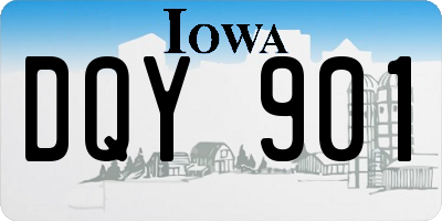 IA license plate DQY901