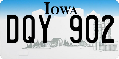 IA license plate DQY902