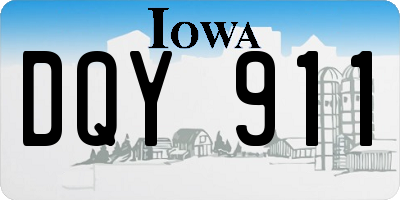 IA license plate DQY911