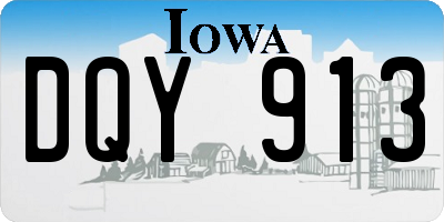 IA license plate DQY913