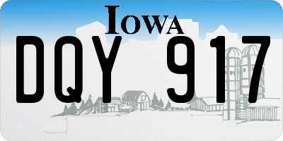 IA license plate DQY917