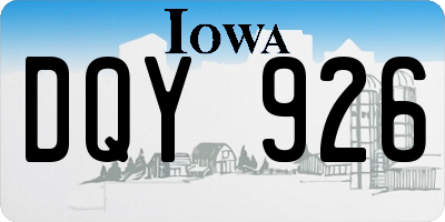 IA license plate DQY926