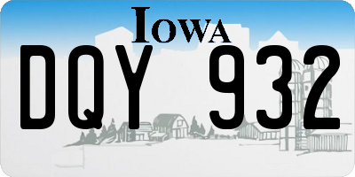 IA license plate DQY932