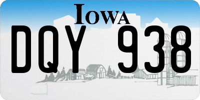 IA license plate DQY938