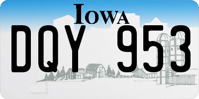 IA license plate DQY953