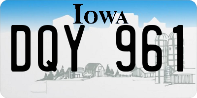 IA license plate DQY961