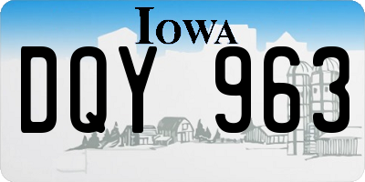 IA license plate DQY963