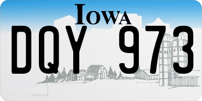 IA license plate DQY973