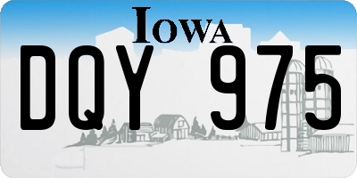 IA license plate DQY975