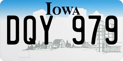 IA license plate DQY979