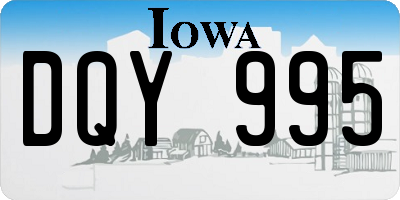 IA license plate DQY995