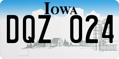 IA license plate DQZ024