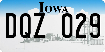 IA license plate DQZ029