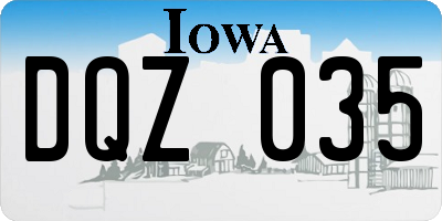 IA license plate DQZ035