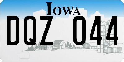 IA license plate DQZ044