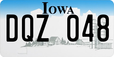 IA license plate DQZ048