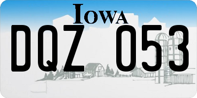 IA license plate DQZ053