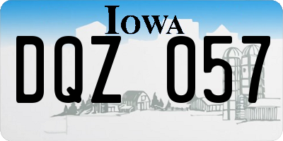 IA license plate DQZ057