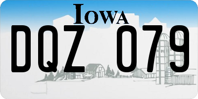 IA license plate DQZ079
