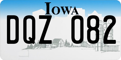 IA license plate DQZ082