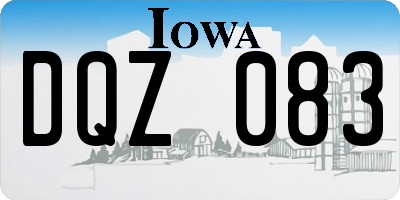 IA license plate DQZ083