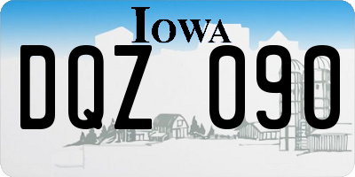 IA license plate DQZ090