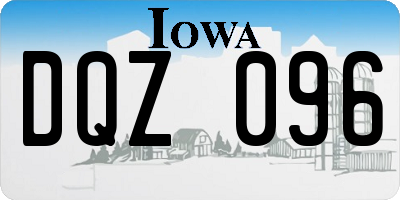 IA license plate DQZ096