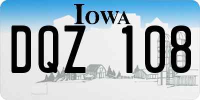 IA license plate DQZ108