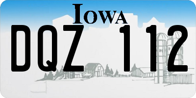 IA license plate DQZ112