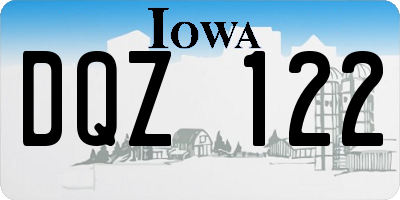 IA license plate DQZ122