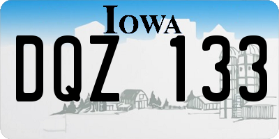 IA license plate DQZ133