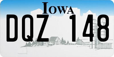 IA license plate DQZ148