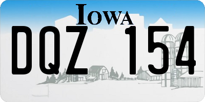 IA license plate DQZ154