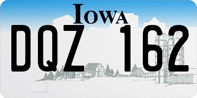 IA license plate DQZ162