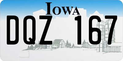 IA license plate DQZ167