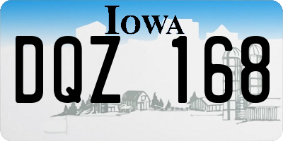 IA license plate DQZ168