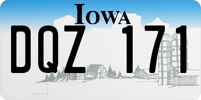 IA license plate DQZ171