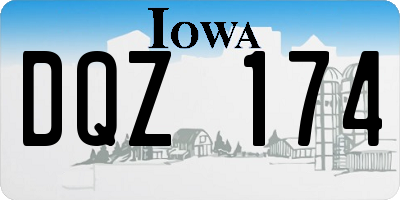 IA license plate DQZ174