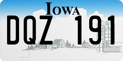 IA license plate DQZ191
