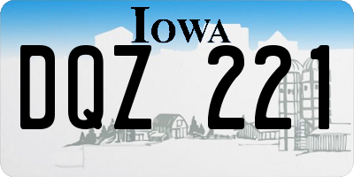 IA license plate DQZ221